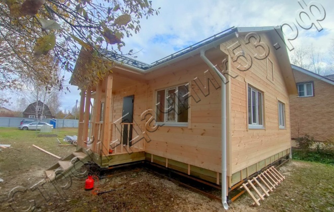 2 Каркасно-щитовой дом   Д-3, 9х8,5м, 67,5  М², Московская область, Можайский район, СНТ «Росинка». (2)